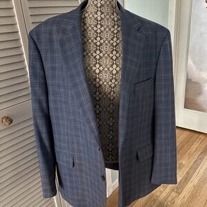 Apt. 9 Men's Navy Checkered Blazer